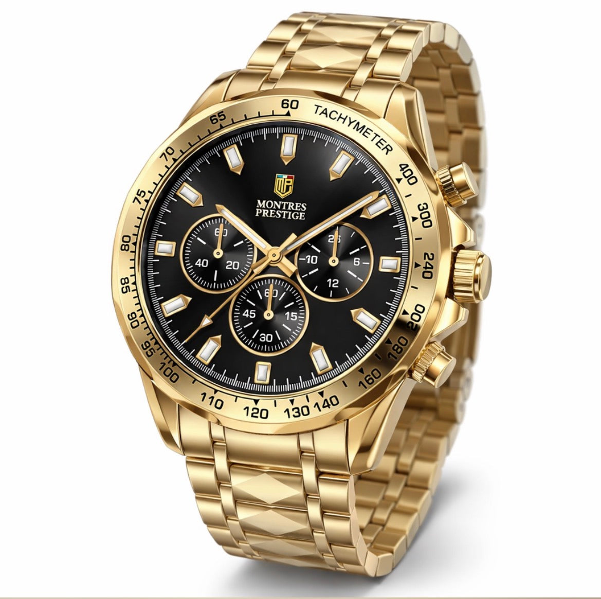 Montres Prestige Men's Watch - 44mm, Gold (MPW-0334)